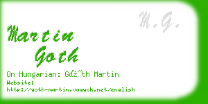 martin goth business card